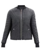 Matchesfashion.com Moncler + Rick Owens - Splayed-quilting Down Bomber Jacket - Mens - Black
