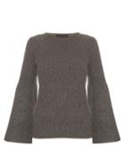 The Row Atilia Cashmere Flared-sleeve Sweater