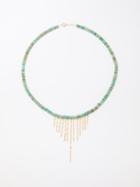 Pascale Monvoisin - Taylor No.3 Turquoise, 9kt & 14kt Gold Necklace - Womens - Blue Gold