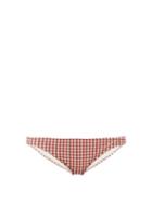 Matchesfashion.com Belize - Winona Gingham Seersucker Bikini Briefs - Womens - Red Print