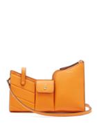 Matchesfashion.com Fendi - Pocket Mini Leather Cross Body Bag - Womens - Orange