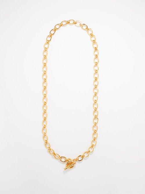 Timeless Pearly - Gold-plated Chain-link Necklace - Womens - Yellow Gold