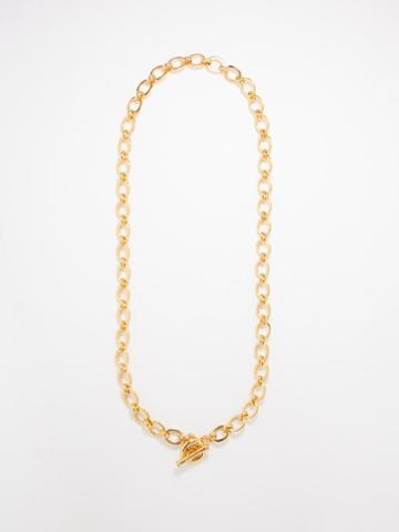 Timeless Pearly - Gold-plated Chain-link Necklace - Womens - Yellow Gold