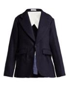 Matchesfashion.com La Fetiche - Helmut Harris Tweed Blazer - Womens - Navy