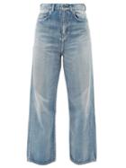 Matchesfashion.com Saint Laurent - Cropped-wide Leg Cotton Jeans - Womens - Denim