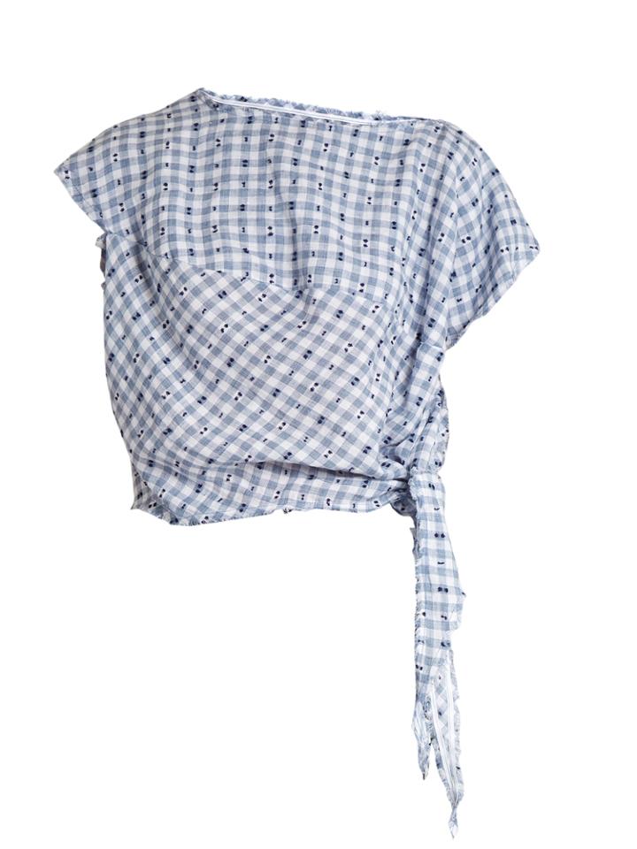 Vivienne Westwood Anglomania Balloon Short-sleeved Gingham Blouse