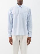 Orlebar Brown - Shanklin Striped Cotton Shirt - Mens - Light Blue