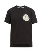 Matchesfashion.com Moncler G Palm Angel - Logo Appliqu Cotton T Shirt - Mens - Black