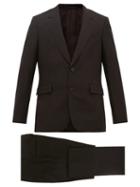 Matchesfashion.com The Row - Nolan Single Breasted Wool Blend Suit - Mens - Black
