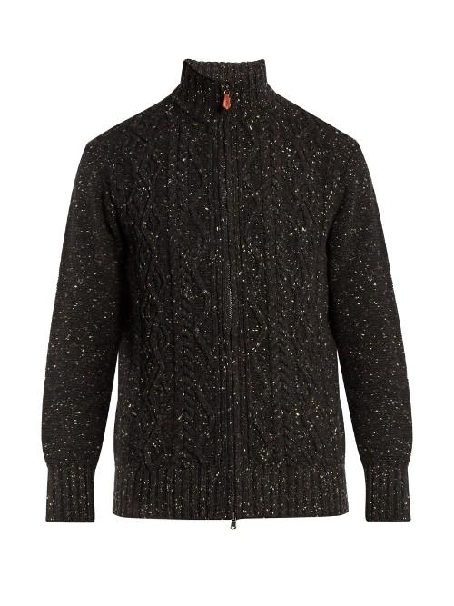 Inis Meáin Aran-knit Wool Cardigan