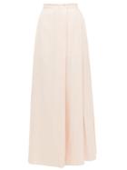 Matchesfashion.com Thierry Colson - Silvana High-rise Silk-twill Wrap Skirt - Womens - Pink