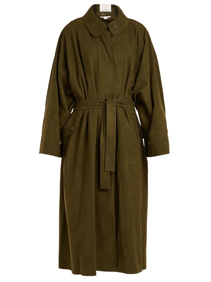 Stella Mccartney Emily Tie-waist Alter Faux-suede Coat