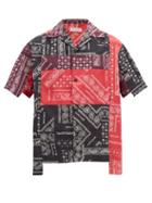 Matchesfashion.com Palm Angels - Patchwork Bandana Short Sleeve Cotton Shirt - Mens - Multi
