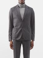 Sunspel - Single-breasted Merino Suit Jacket - Mens - Grey