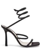 Rene Caovilla - Cleo Crystal-studded Satin Heeled Wrap Sandals - Womens - Black