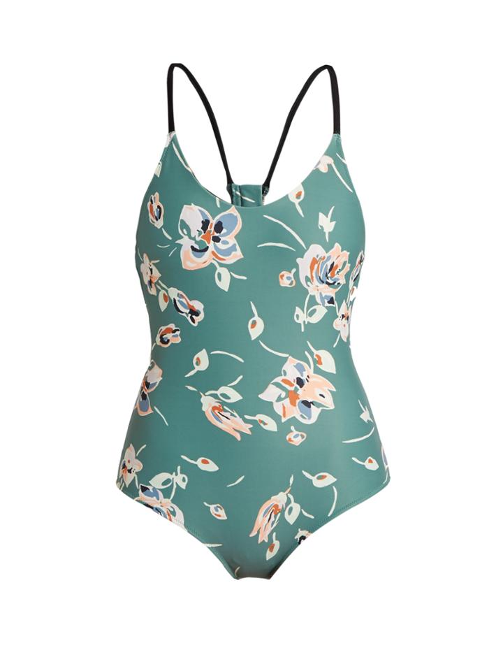 The Upside Daydream Deep Sea Floral-print Paddle Suit