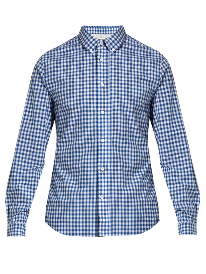 Acne Studios Isherwood Gingham Cotton Shirt