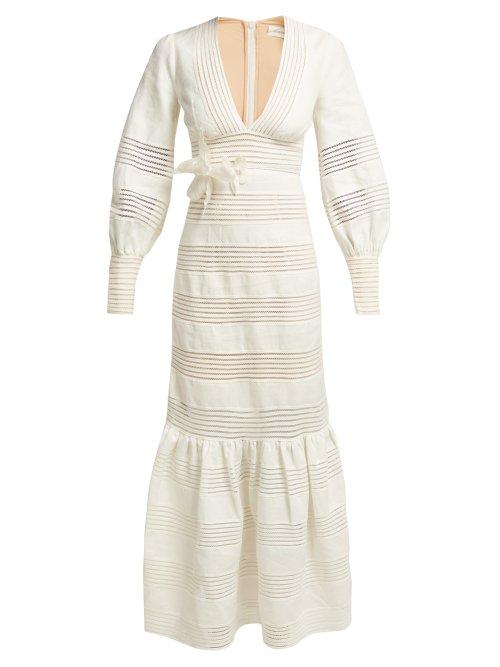 Matchesfashion.com Zimmermann - Corsage Midi Dress - Womens - Ivory