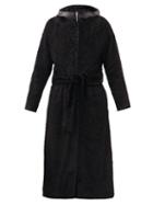 Matchesfashion.com Herno - Detachable-jacket Belted Faux-fur Coat - Womens - Black