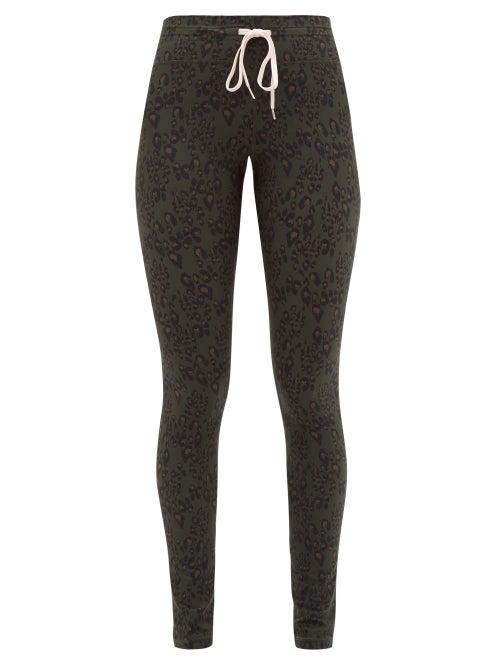 Matchesfashion.com The Upside - Army Leopard Print Technical Jersey Leggings - Womens - Leopard