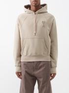 Ami - Ami De Caur Organic-cotton Hooded Sweatshirt - Mens - Beige