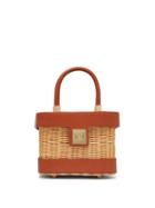 Matchesfashion.com Sparrows Weave - The Cubist Wicker And Leather Bag - Womens - Tan Multi