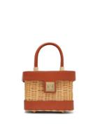 Matchesfashion.com Sparrows Weave - The Cubist Wicker And Leather Bag - Womens - Tan Multi