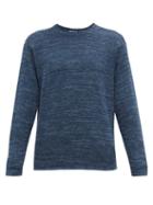Matchesfashion.com Inis Mein - Honda 50 Ribbed-shoulder Linen Sweater - Mens - Navy