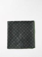 Gucci - Interlocking-gg Silk Pocket Square - Mens - Grey Green