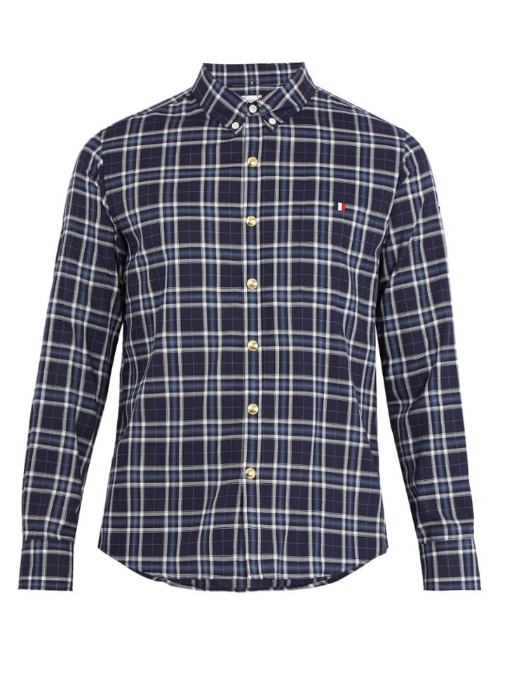 Moncler Gamme Bleu Single-cuff Checked-cotton Shirt