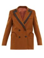 Matchesfashion.com Blaz Milano - Chinook Double Breasted Wool Blend Blazer - Womens - Brown