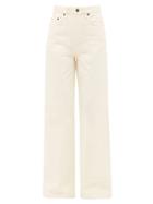 Matchesfashion.com The Row - Issa High-rise Cotton Wide-leg Jeans - Womens - Ivory