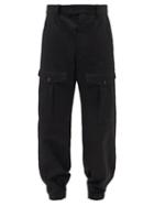 Alexander Mcqueen - Japanese Cotton-gabardine Cargo Trousers - Mens - Black