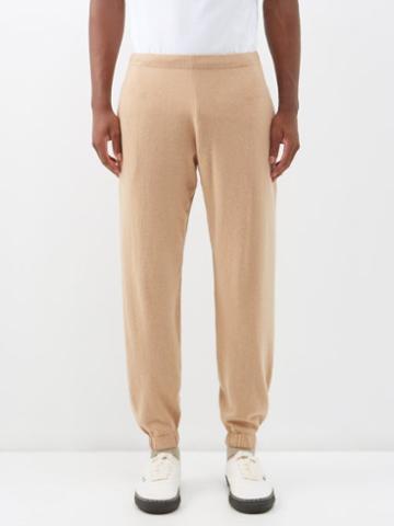 Ghiaia Cashmere - Elasticated-waist Cashmere Track Pants - Mens - Beige
