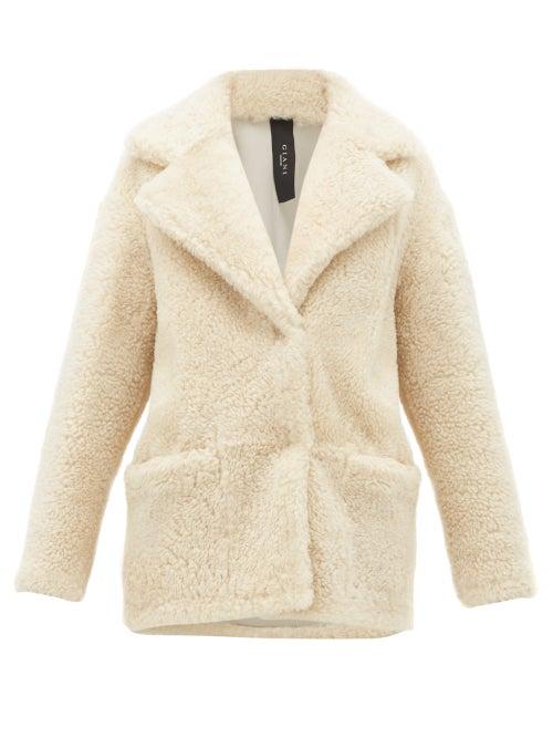 Matchesfashion.com Giani Firenze - Ingrid Reversible Shearling Jacket - Womens - Ivory