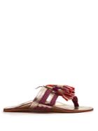 Figue Zola Leather And Suede Tassel Sandals