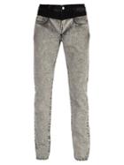 Matchesfashion.com Givenchy - Contrast Waistband Washed Denim Jeans - Mens - Grey