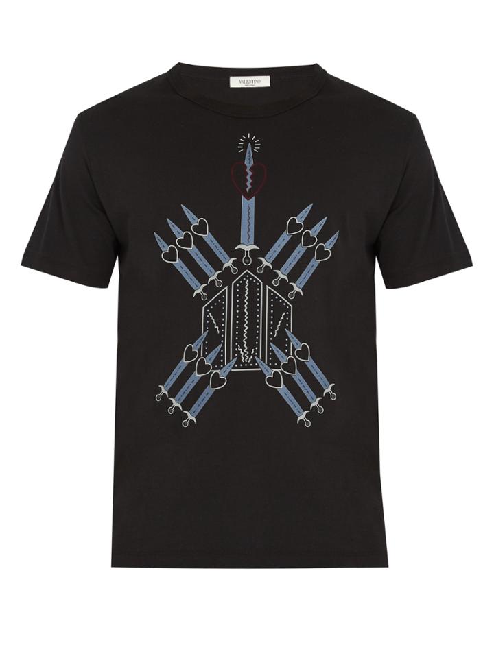 Valentino Love Blade-print Cotton-jersey T-shirt