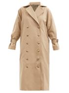 Matchesfashion.com Totme - Double-breasted Cotton-blend Gabardine Trench Coat - Womens - Beige