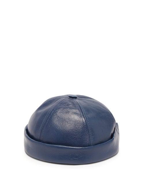 Matchesfashion.com Junya Watanabe - X Bton Cir Leather Hat - Mens - Navy