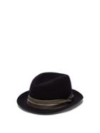 Giorgio Armani Grosgrain-trimmed Wool Felt Trilby Hat