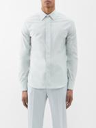 Alexander Mcqueen - Concealed-placket Cotton-poplin Shirt - Mens - Light Green