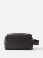 Bottega Veneta - Intrecciato-leather Wash Bag - Mens - Black