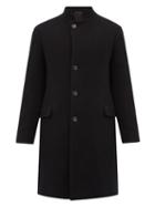 Matchesfashion.com Giorgio Armani - Single-breasted Wool-blend Coat - Mens - Black