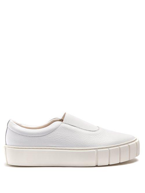 Matchesfashion.com Primury - Basal Meta Slip On Leather Trainers - Womens - White