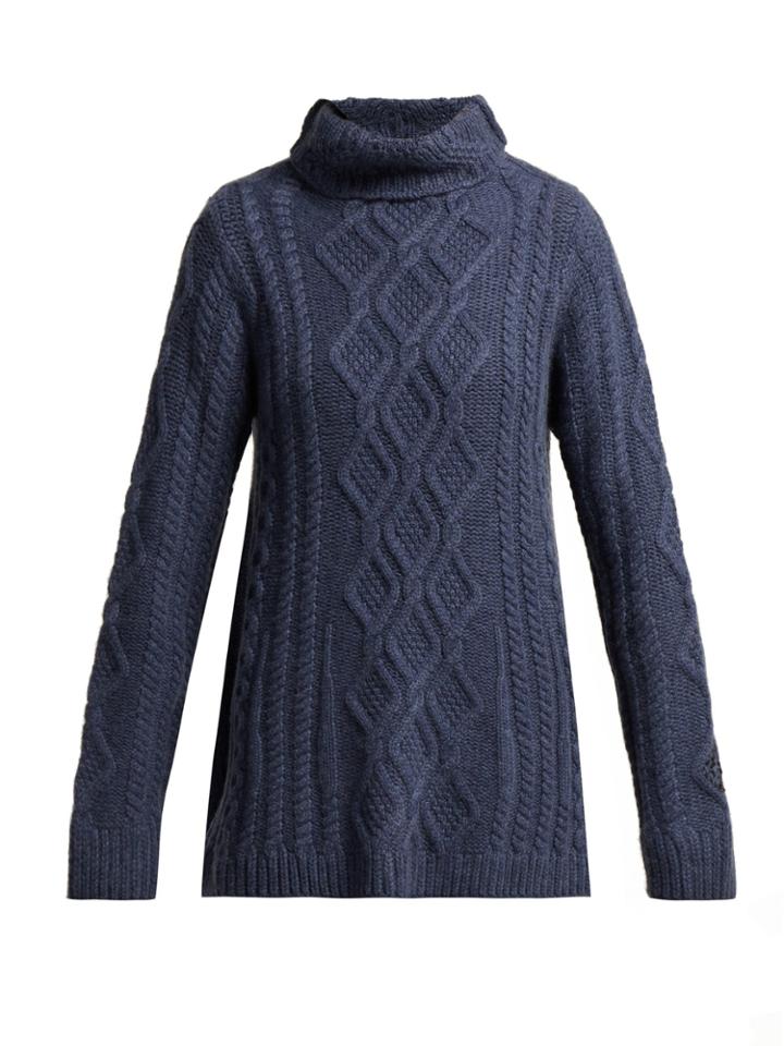 Queene And Belle Hester Funnel-neck Cashmere Sweater