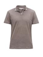 Matchesfashion.com Orlebar Brown - Felix Linen-piqu Polo Shirt - Mens - Grey