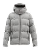 Matchesfashion.com 7 Moncler Fragment - Logo-print Down Quilted-shell Jacket - Mens - Grey