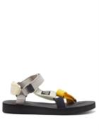 Matchesfashion.com Suicoke X Hay - Depa 2.0 Velcro-strap Sandals - Mens - Yellow Multi