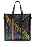 Matchesfashion.com Balenciaga - Bazar Shopper M Graffiti - Womens - Black Multi